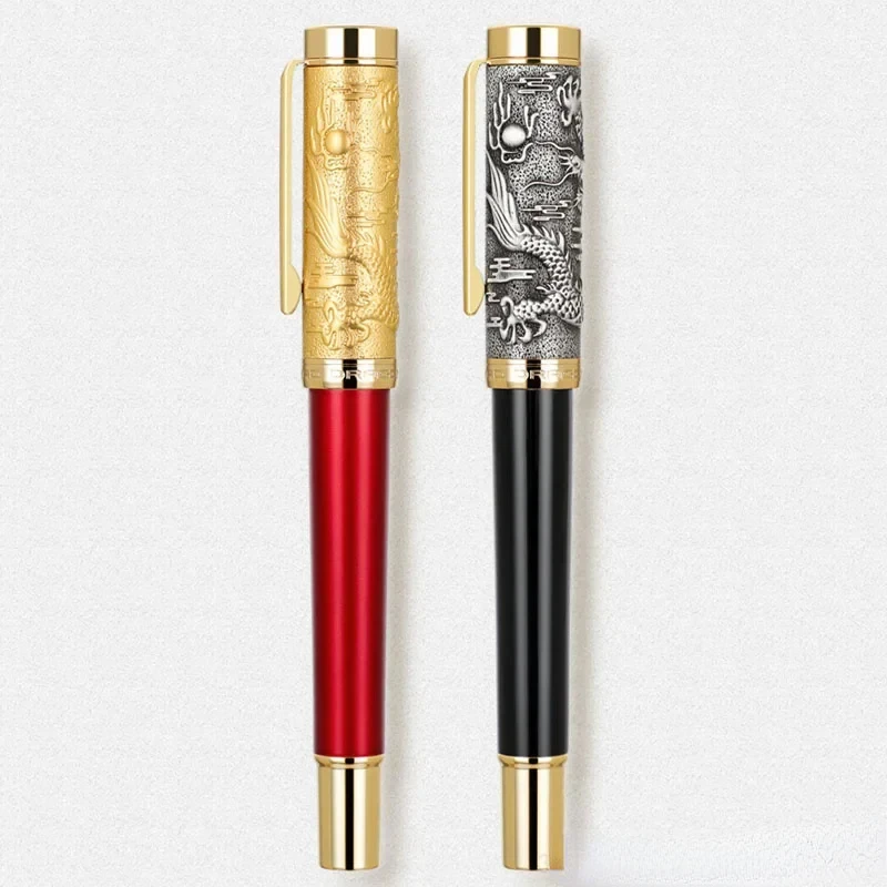 2024 Jinhao Limited Metal Fountain Pen Dragon Spirit EF/F/M Heartbeat Nib Stationery Writing Office Supplies Gift