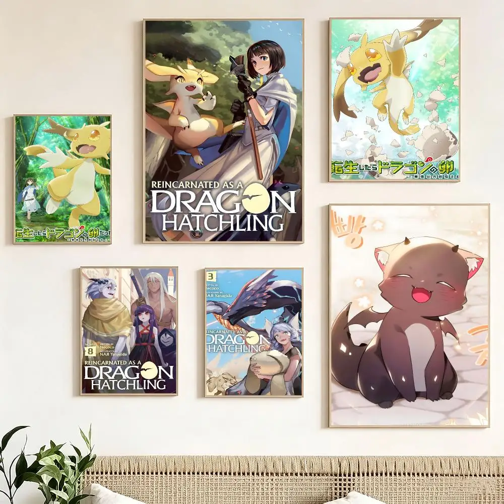 Anime Reincarnated as a Dragon Hatchling Poster Print Painting Home Decor for Bedroom Living Room Hallway