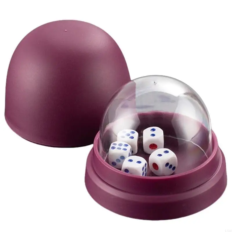 

AntiCheating Dices Cup with Lid 5 Dices for Gaming Night KTV Restaurant Barbecue Shop for Party Entertainment Activity