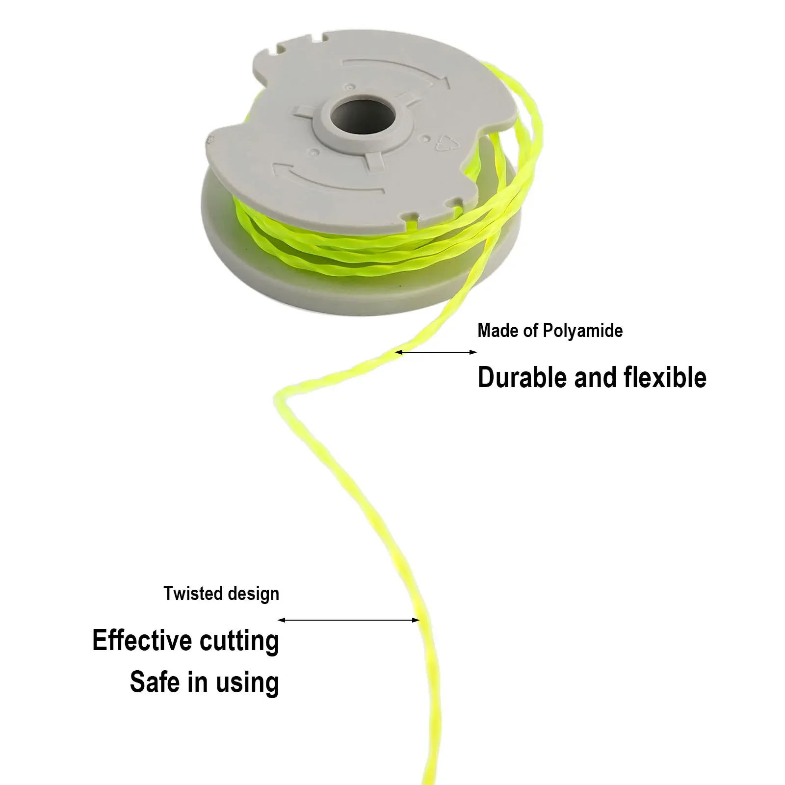 High Performance 6 pcs Spool & Line Bundle Compatible with For WORX WA0014 WG168 WG184 WG190 WG191 String Trimmer