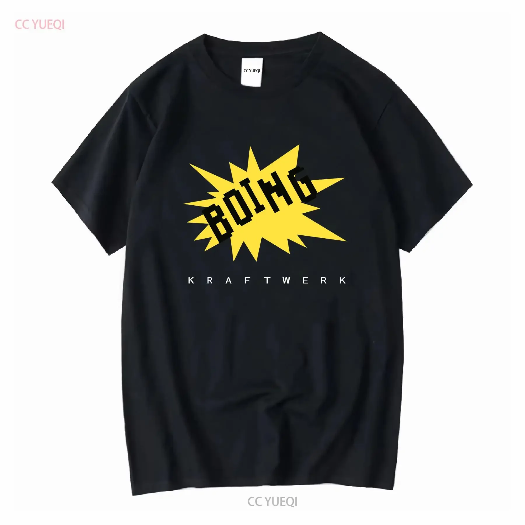 KRAFTWERK BOING NEW GREY CHARCOAL T SHIRT long or short sleeves vintage Washed fashion homme graphic Breathable Casual