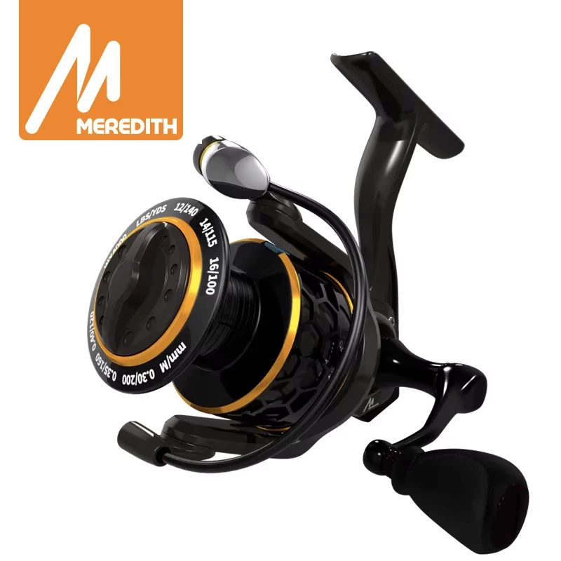 MEREDITH-DAFNE KEEN Spinning Reel, Carbon Drag, Max Drag Power, Bass, Pike, Carp Fishing Reels, 5.2:1, 2000, 3000, 4000, 12kg