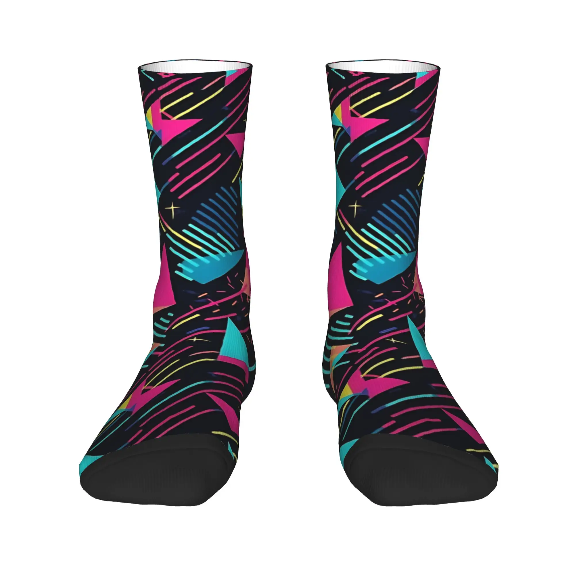 Abstract S    Socks Autumn  Stockings Novelty Men High Quality Socks Printed Skateboard Non Skid Socks