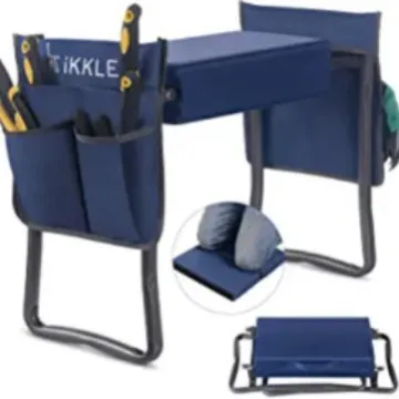 Foldable Garden Kneeling Stool Extra Thick Cushion Kneeler Seat with Tool Bag for Long Hour Gardening