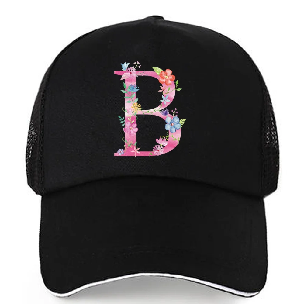 Mesh Cap 26 Pink Letter Letter Fashion Summer Breathable Long Brimsun Hat Men Women Outdoor Sports Hip Hop Hats Snapback Caps