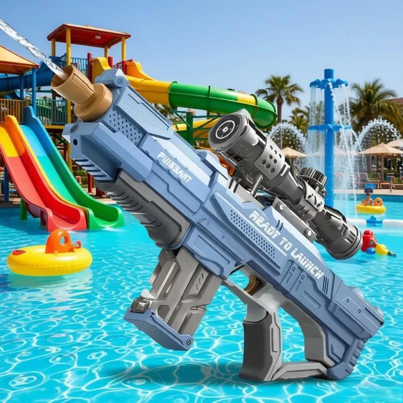 Adult Electric Water Gun Toys Full Automatic Absorb Water High Powerful Shooting Summer Outdoor Pool Toy WaterGun for Kids Boys