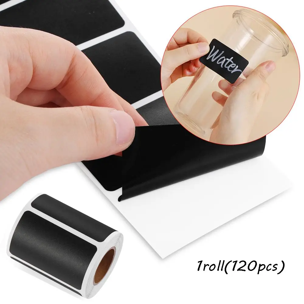 120pcs/roll Home Spice Chalkboard Marker Pen Bottle Tags Labels Stickers Blackboard Label