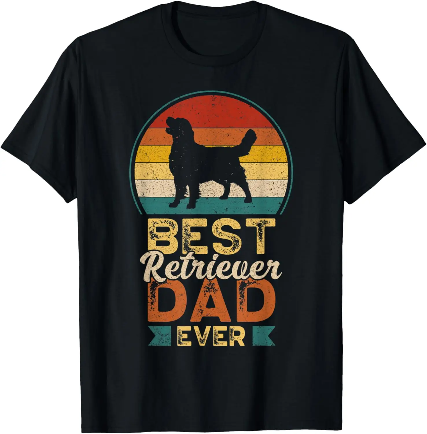 Mens Best Retriever Dad Ever, Father's Day Golden Retriever Daddy T-Shirt