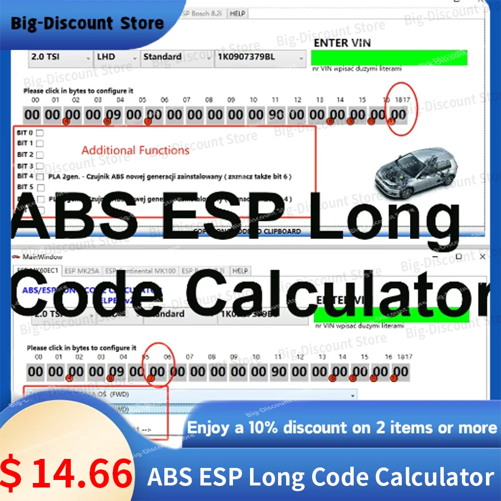 2024 hot sale for VW ABS ESP Long Code Calculator Helper MK60EC1 ABS ESP Long Code Calculator Suports over 28 Cars