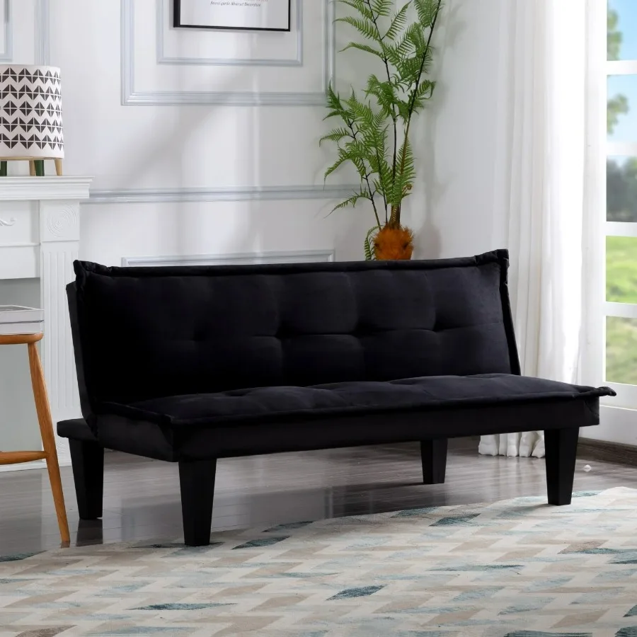 

Gewnee Futon Sofa Bed,Black Futon Couch Sleeper Sofa Loveseat Convertible Couch for Small Spaces Compact Living Spaces,Apartment