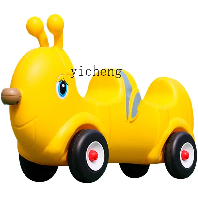 

Tqh Indoor and Outdoor Plastic Tape Wheels Double Rocking Horse Children Cartoon Bee Joint Car Outdoor Toys