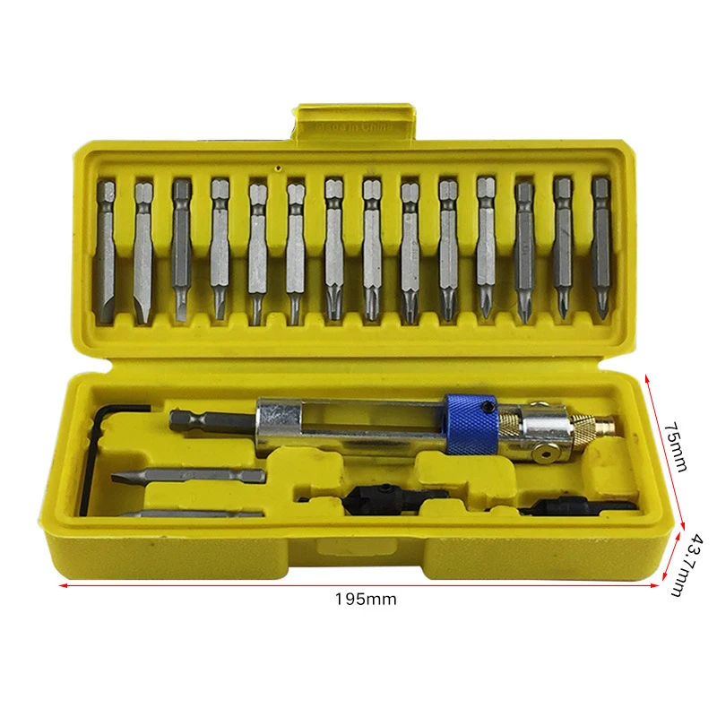 20 Piece Set Multifunction Screwdriver Hole Drill High Speed Steel Drill First Batch Wind Batch Dual Use Screwdriver Converter