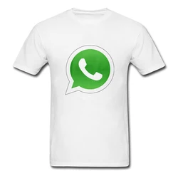 Whatsapp Fashion Funny High Quality Printing T-shirt 100% Cotton European Size XS-5XL Round-neck Short Sleeve Tee Shirts