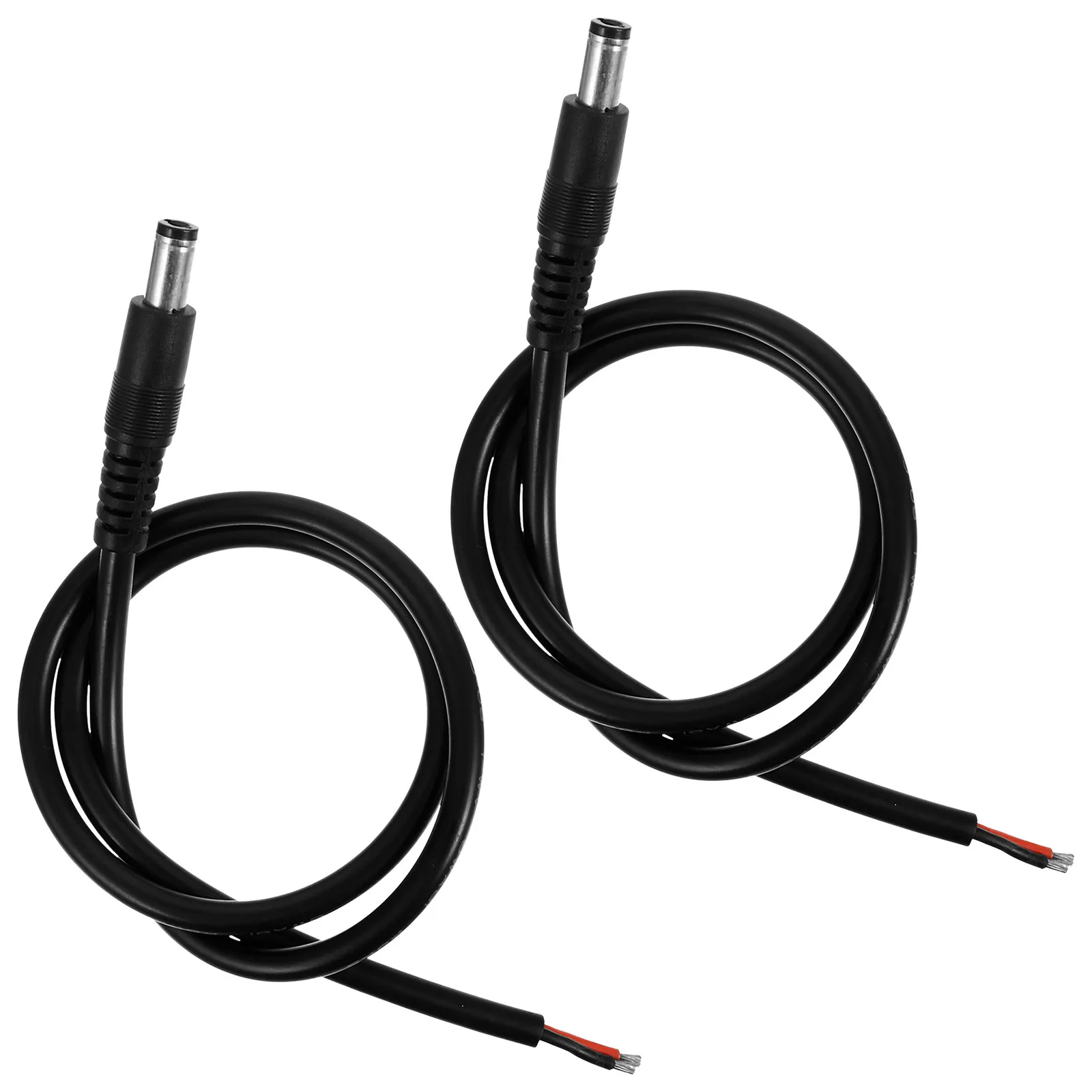 2Pcs Power Cord Replacement 5.5x2.1mm Dc Pigtail Connector Cable Stable Signal Transmission Open End Repair Cord