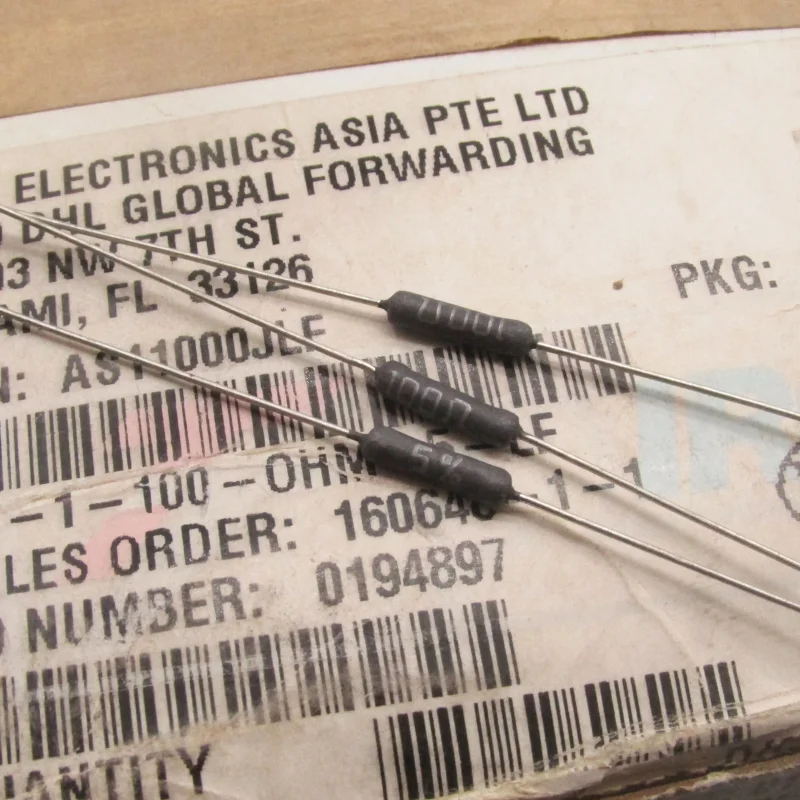10-100pcs imported IRC wire wound resistor 1W 100R AS11000JLF AS-1-100-OHM-5-LF small volume