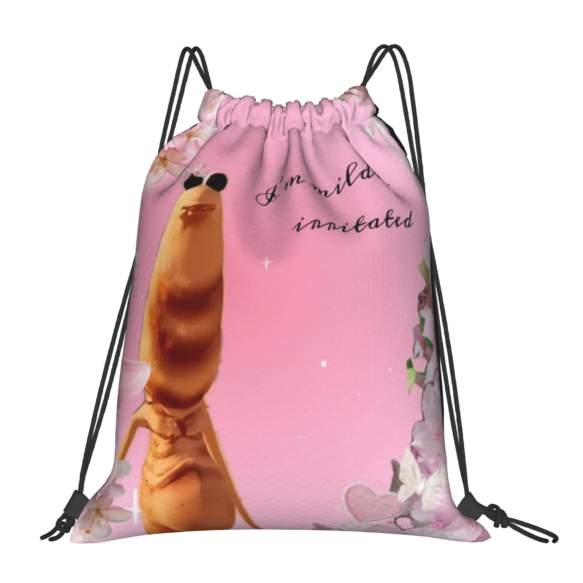 Marcus The Worm 12 Marcus The Worm Multi-function Pocket Men Women Storage Backpack Teenager Travel Bag Print Drawstring Bags
