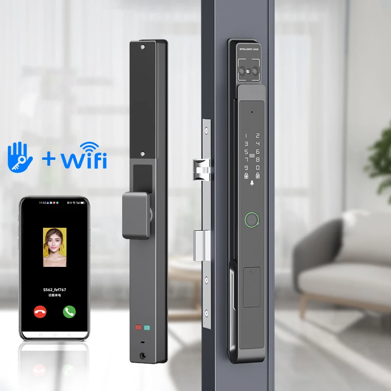 

Waterproof 3D Face Recognition smart Door Lock TTlock WiFi Unlock Digital Smart Lock Fingerprint Key Card Nfc Phone Unlock Lock