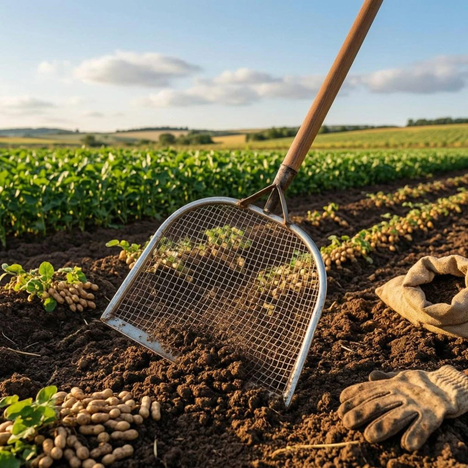 

Long Handle Soil Sifting Shovel Sturdy Duty Wire Mesh Shovel Soil Sifting Screen Versatile Dirt Sifter Long-Lasting