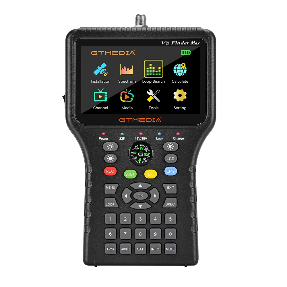 Original factory Gtmedia V8 Max finder 4.3 Inch TFT Screen H.265 handheld Digital satellite finder Gtmedia v8 max finder