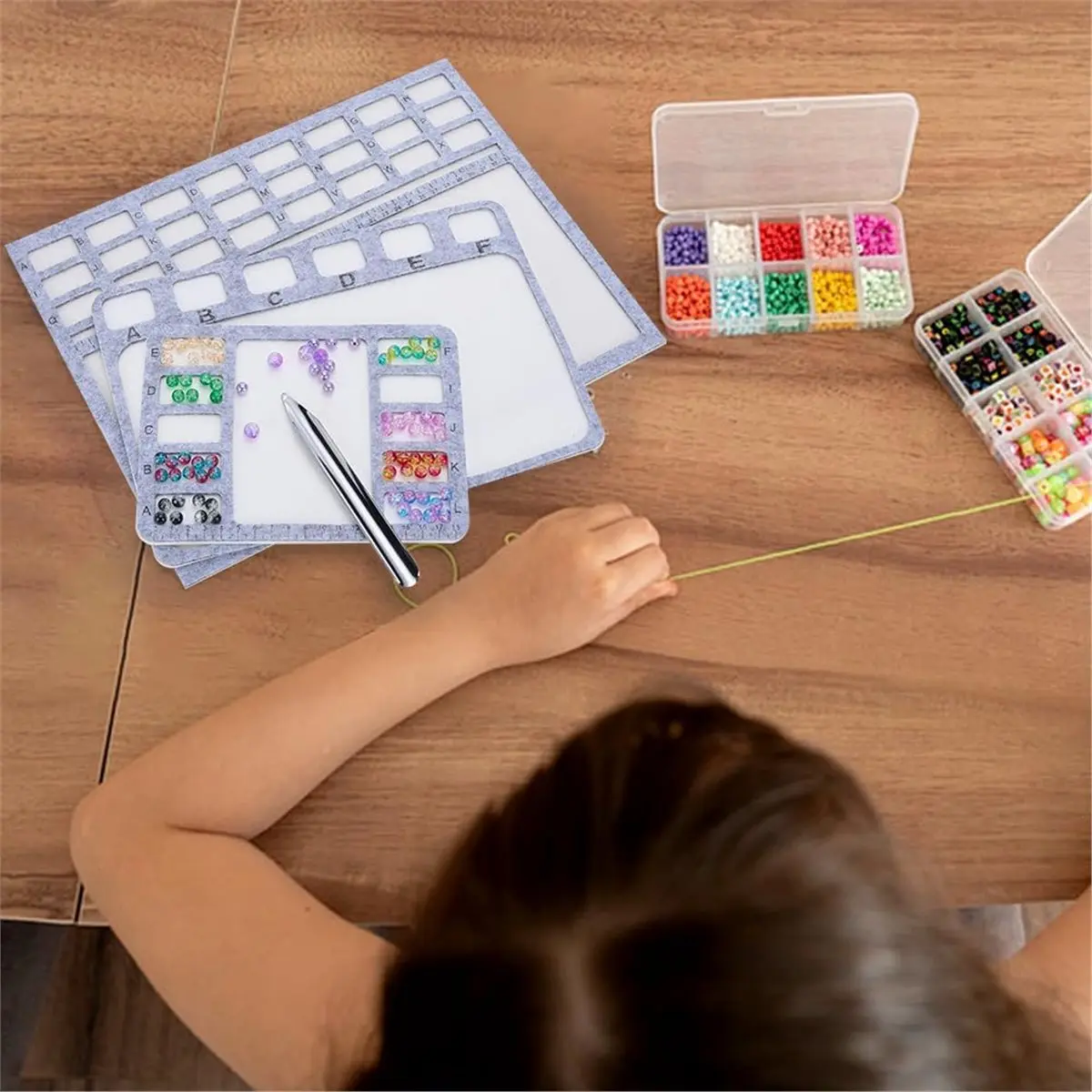 3 Styles Felt Bead Mats for Beading Treasure Seed Bead Board with Scoop, Beading Mats with Alphabetic Scale