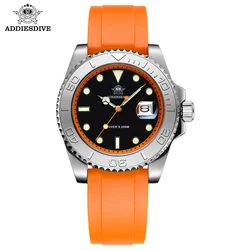 ADDIESDIVE-reloj de cuarzo para hombre, cronógrafo Masculino de goma y silicona, con calendario luminoso azul, pantalla de 200m, resistente al agua, BGW9