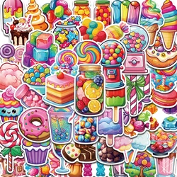 50PCS Rainbow Candy Creative Stickers Painting Aesthetic Cute Style Retro Laptop Scrapbooking Luggage Graffiti Waterproof Decals