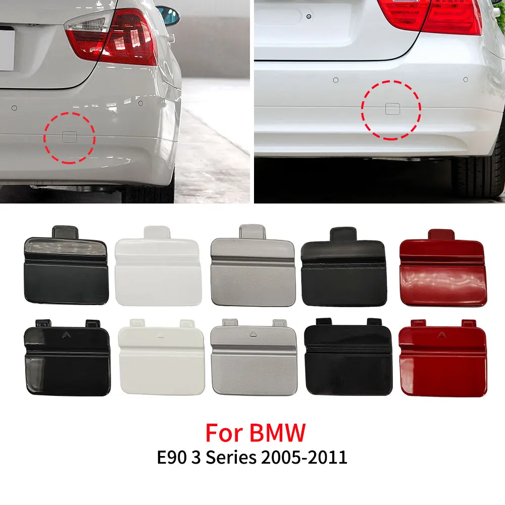 BMW E90 자동차 후면 범퍼 견인 후크 커버 캡 색상 블랙 화이트 실버 레드 BMW E90 3 시리즈 318 320 323 335 2005-2011
