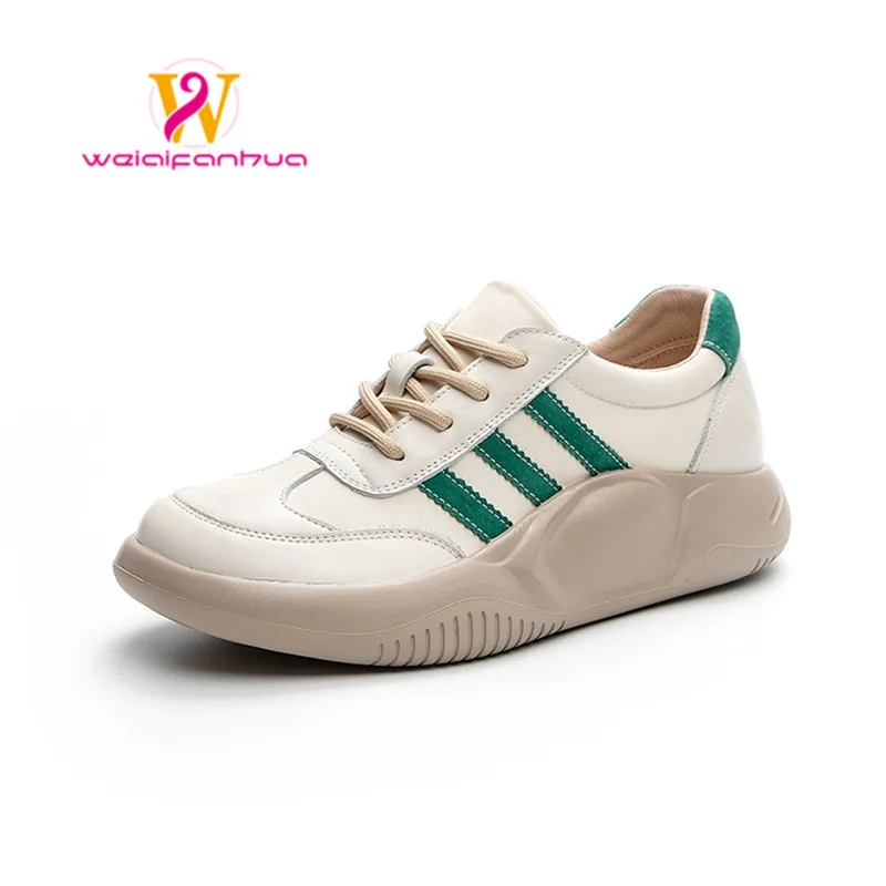 

Sneaker Women's Spring2023New First Layer Cowhide Casual Student Shoes British Vintage Platform Small White ShoesSneakers Women