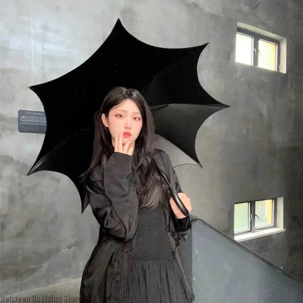 Gothic Style Long-handled Umbrella Outdoor Man Woman Automatic Sun Rain Summer Uv Umbrella Accessories Friend's Gift