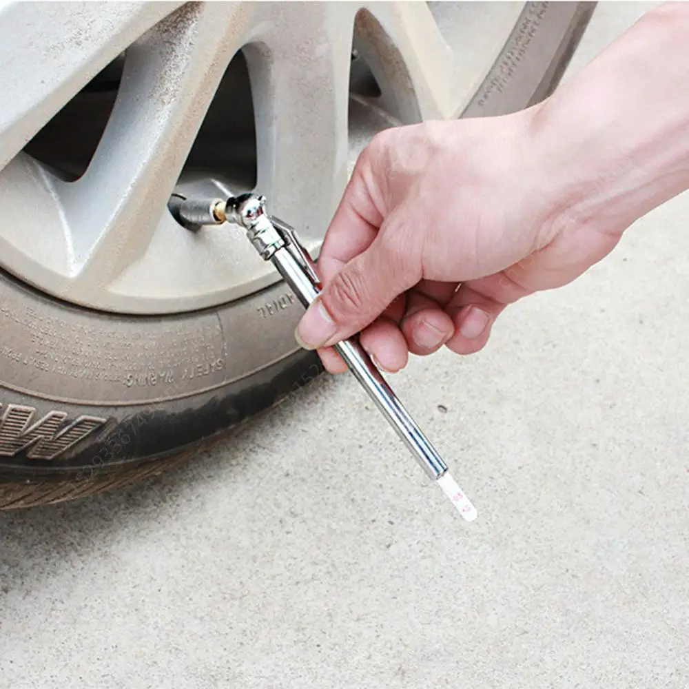 1-5Pcs Portable Car Tire Pressure Gauge Barometer Stainless Steel Pen Shaped Car Vehicle Tire Air Pressure Test Meter Gauge