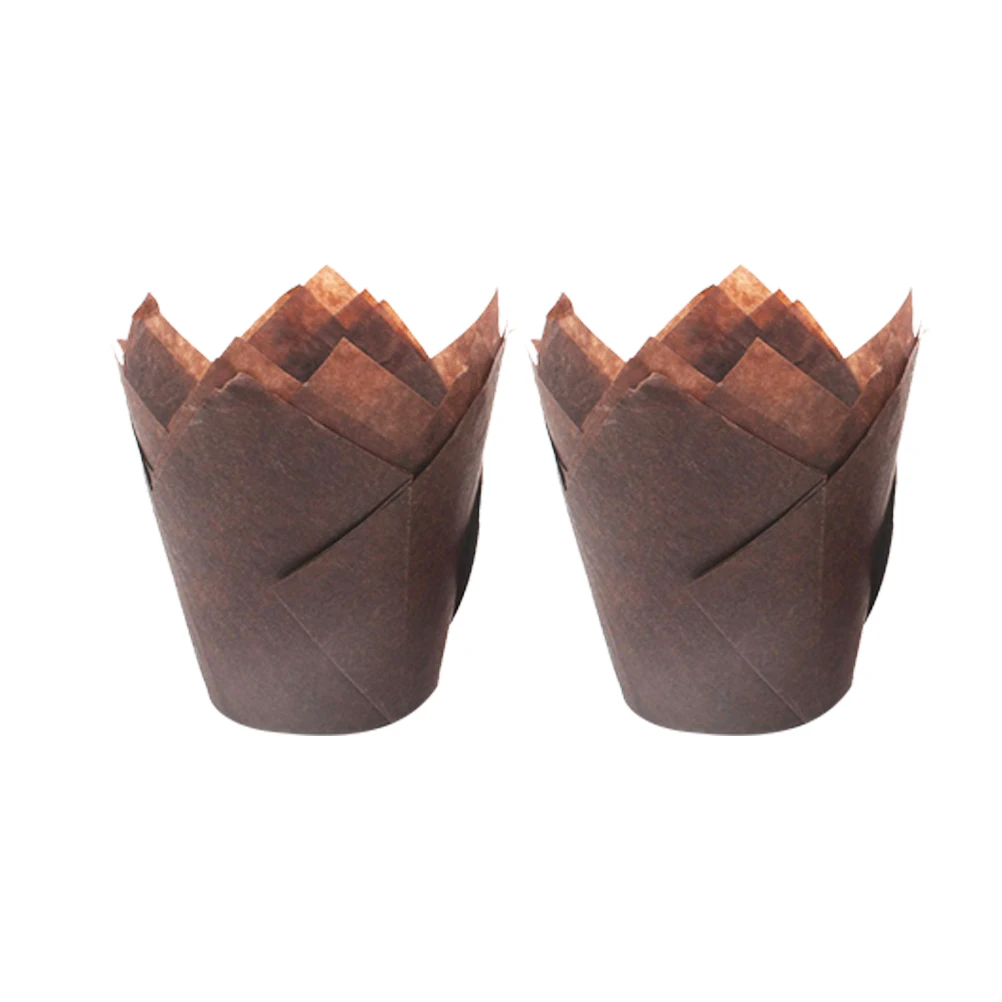 

150 Pcs Cake Wrapping Paper Tray Brown Cup Package Lining Cupcake Wrapper Party