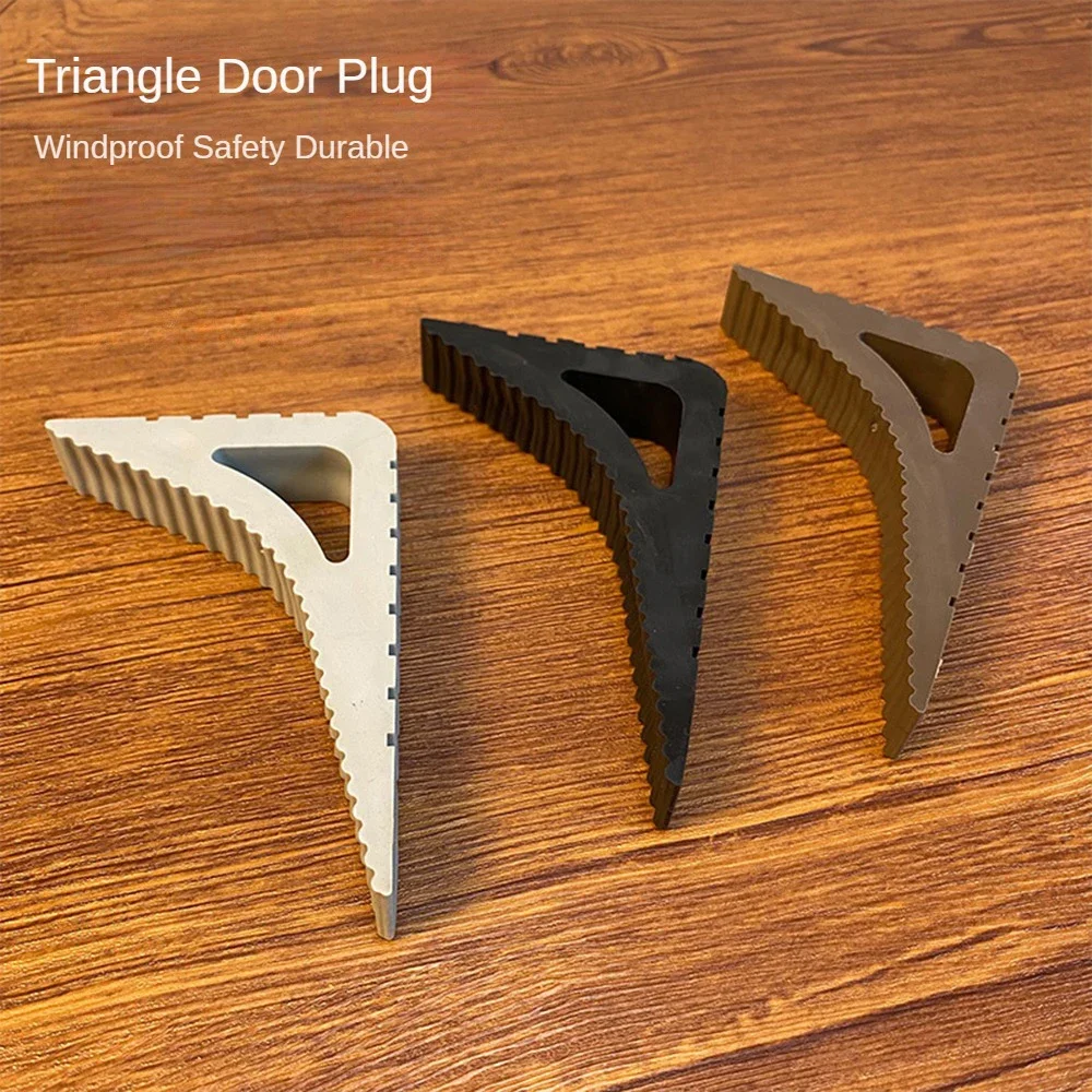 Safety Triangle Shape Door Stop Creative Rubber Block Wedge Doorstops Home Office Anti-collision Door Rear Stoppers Protection