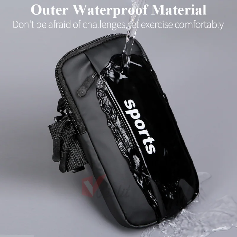 Waterproof Sports Arm Bag Phone Case Wallet Outdoor Running Lanyard Messenger Bag GYM Armbands Holder For Women Men