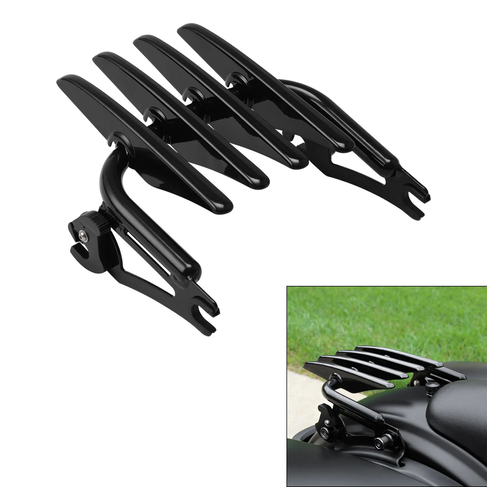 Detachable Stealth Luggage Rack For Harley Touring 2009-2025 Street Electra Glide Road King Special Ultra Limited
