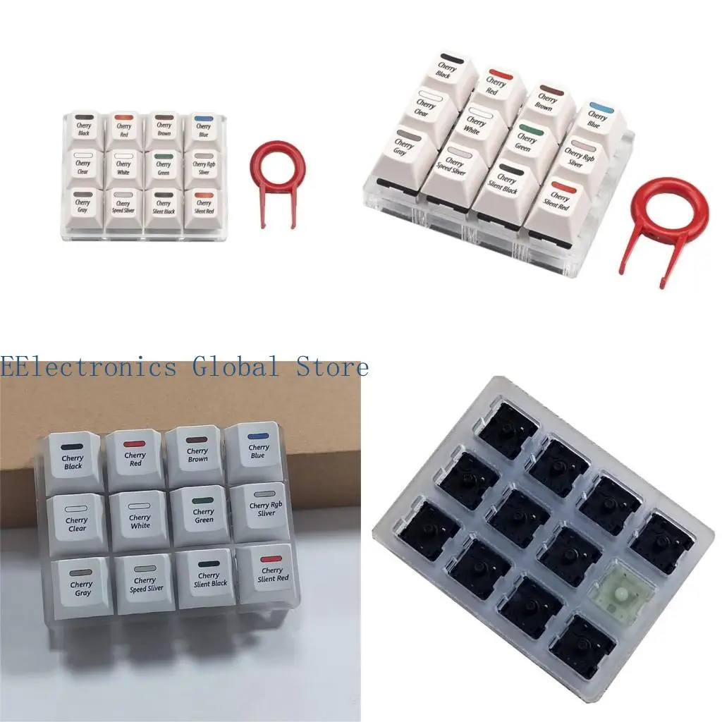 

462b клавиатуры Cherry MX Тестер Точное пресс -ощущение акриловой базы