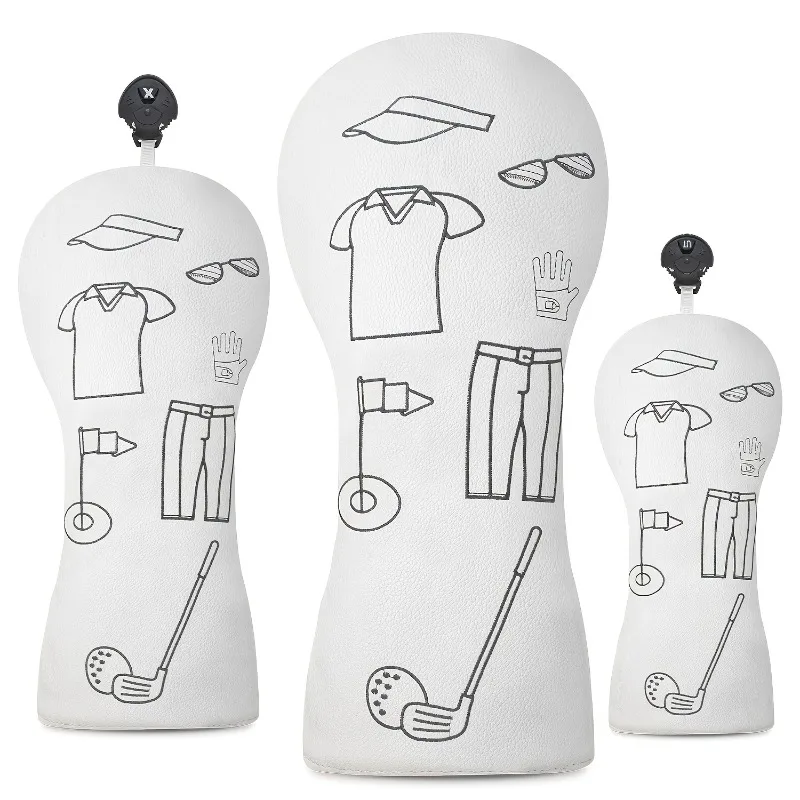 أغطية رأس نادي الجولف للحماية والأناقة غطاء رأس الجولف 1 خشب 3/5 غطاء خشب UT غطاء حماية