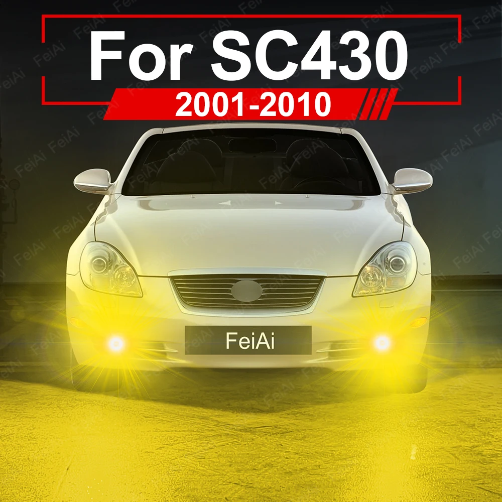 LED Front Fog Lights For Lexus SC430 2001 2002 2003 2004 2005 2006 2007 2008 2009 2010 Dual Color LED Fog Light White Yellow