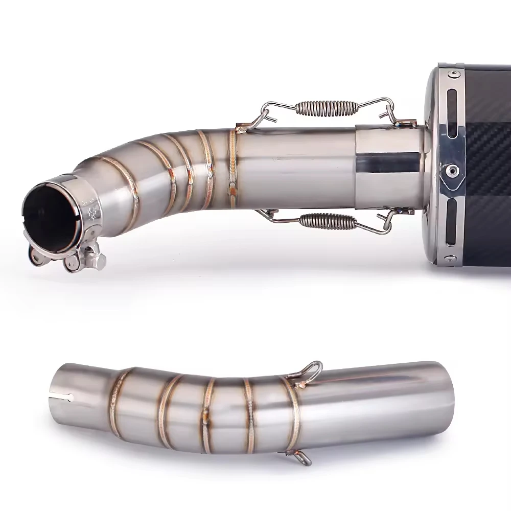 

universal 51mm Motorcycle Middle Link Pipe Connection Exhaust Muffler Escape For SUZUKI SV650 SV650X Slip On 2016 - 2020 2021