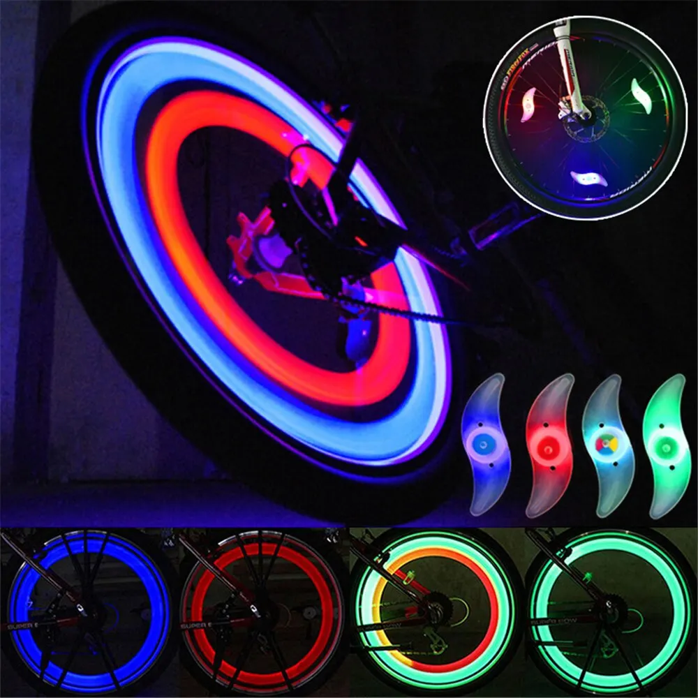 Mountain Biking Road Vehicle Wind Fire Wheel Color Spoke Light Rim Light Tire Wheel Light Night Riding Night Riding Equipment Ac