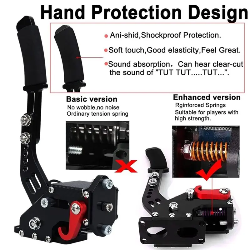 A98M 2-In-1 USB Handbrake For Logitech G29 PS4/PS5/PC Steering Wheel Racing Games Hand Brake System With Clamp