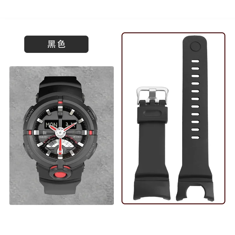 ل كاسيو G-SHOCK حزام ساعة اليد GA-500-1A GA-500 لينة الراتنج حزام الساعات الرجال الرياضة مقاوم للماء سيليكون المطاط سوار إكسسوارات