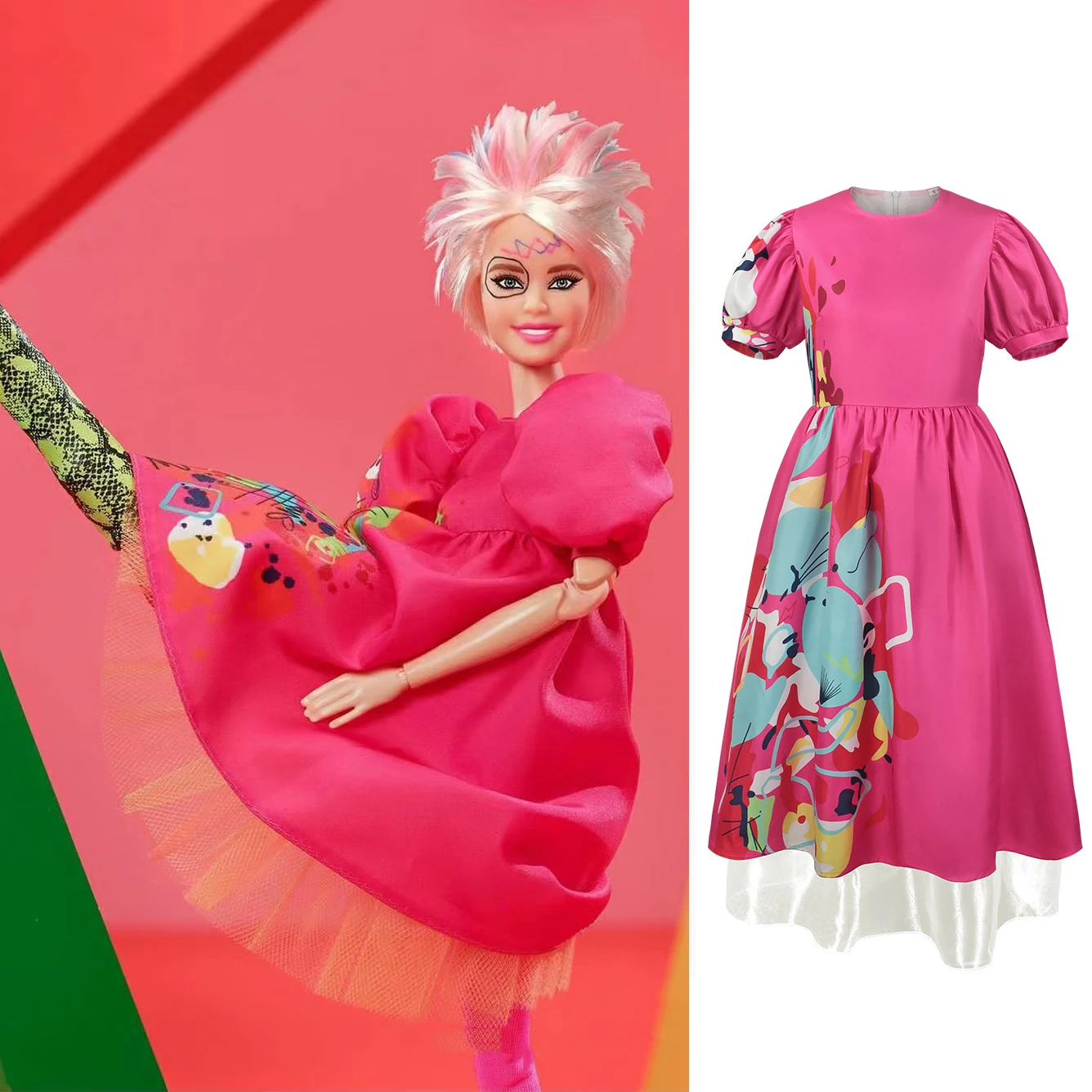 2023 необычный Костюм Барби для женщин для ролевых игр, костюмы на Хэллоуин, демонстрация выступлений, розовая фотография