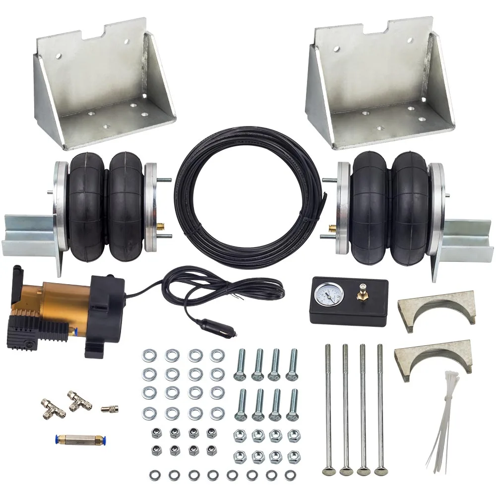 for VW Crafter 1996-2017 75 PSI Air Suspension Spring Bag Compressor Kit Air Suspension Spring Bag + 12V Compressor Kit