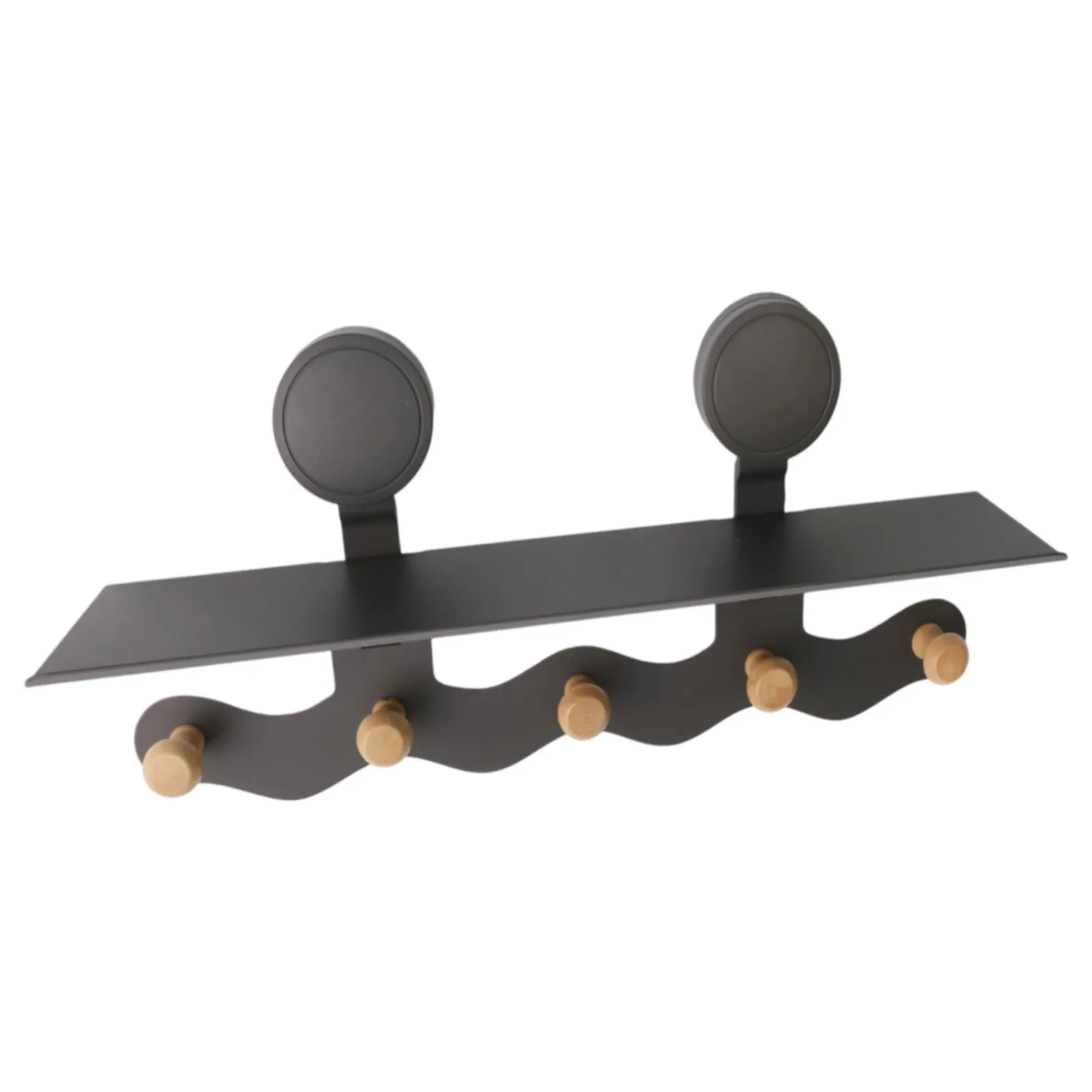 

Carbon Steel Shelf Adsorption Type Rack Clutter Reduction Grey Hassle-Free Installation Interior Decor Accessory