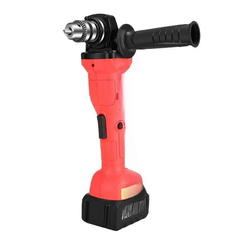 Lithium battery hand drill household power tools angular machine brushless motor lightweight double hand drill