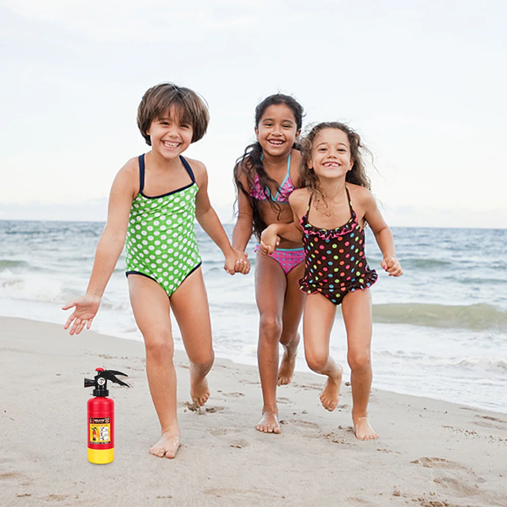 Juguete de pulverización de agua para niños, extintor de incendios de dibujos animados, chorro de agua de bombero, diversión en la playa, juegos al aire libre, 2 uds.