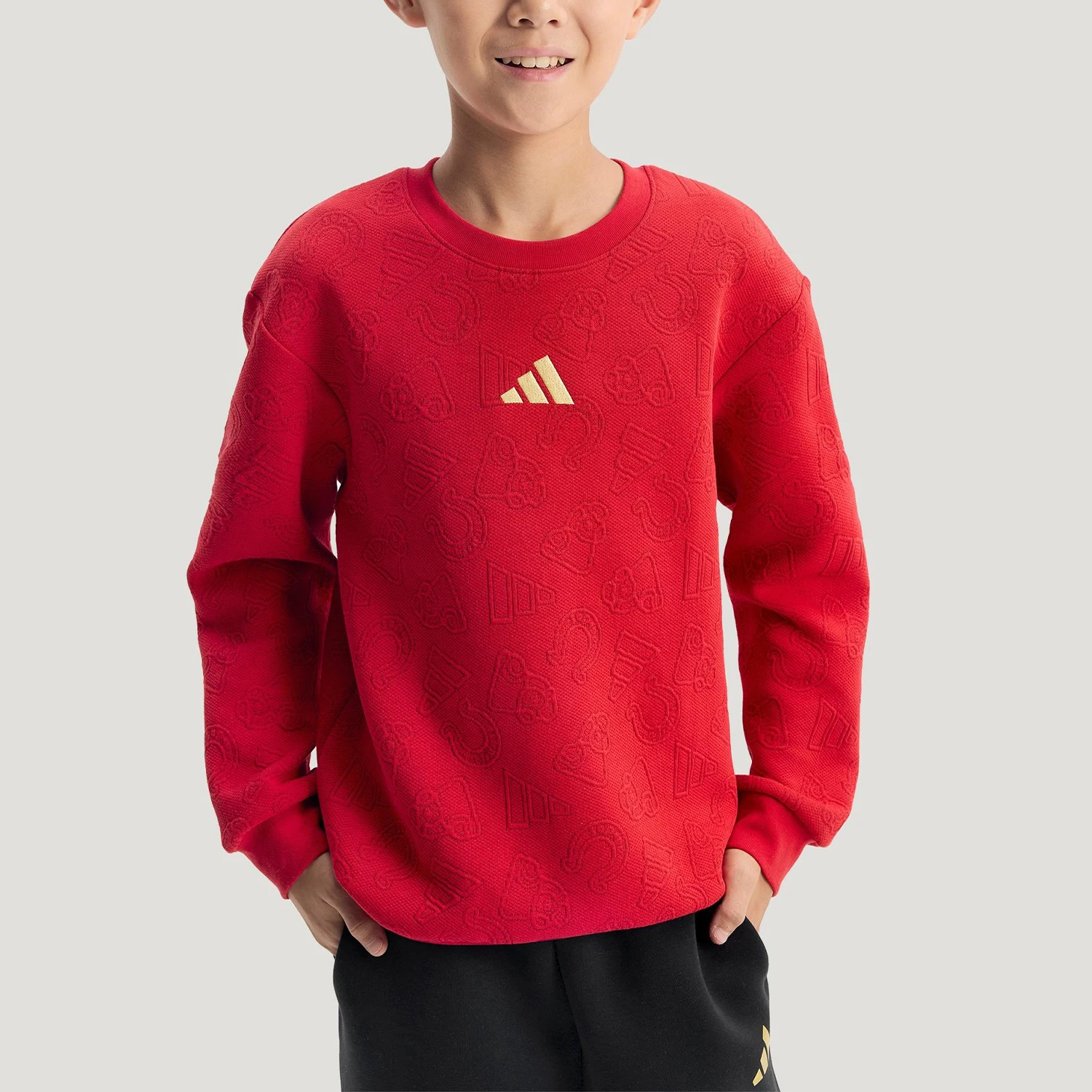 Sudadera con Capucha Adidas Auténtica para Niños, Estilo Invernal, Cuello Redondo, Duradera, KH0233