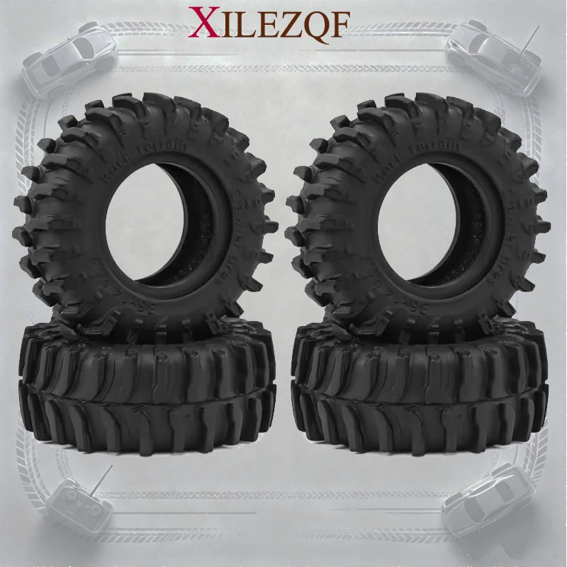 XILEZQF RC 0.7 Inch Rubber Tire Wheel Tyre Upgrade for 1/30 Scale RC Crawler Car SCX30 Ascent-32 Part Accessory