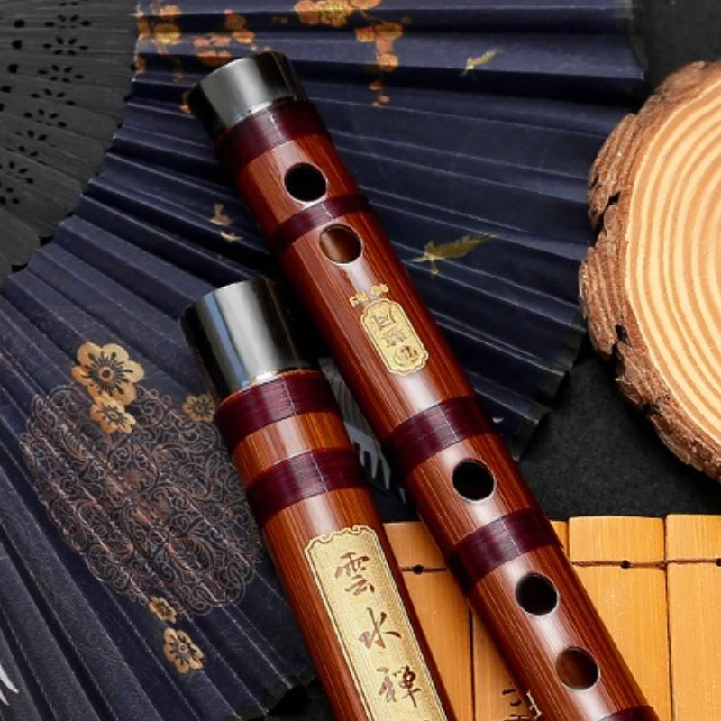 Bamboo Flute Professional Transverse Flute Chinese Traditional Musical Instruments Detachable Portable Flutes for Beginners