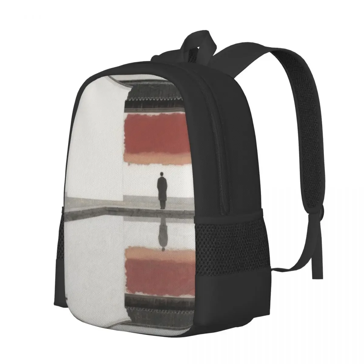 Behavior of Chinese painting style boys and girls, children's backpacks, laptops, shoulder bags